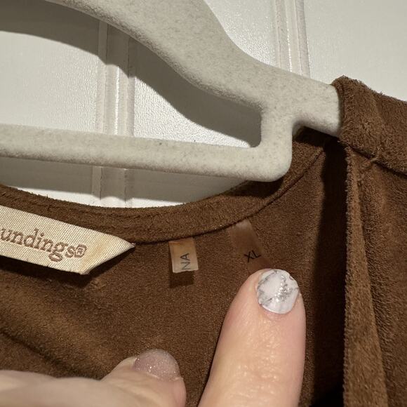 Soft Surroundings Ultra Soft Faux Suede Topper Jacket Draped Front Size XL - Picture 5 of 7